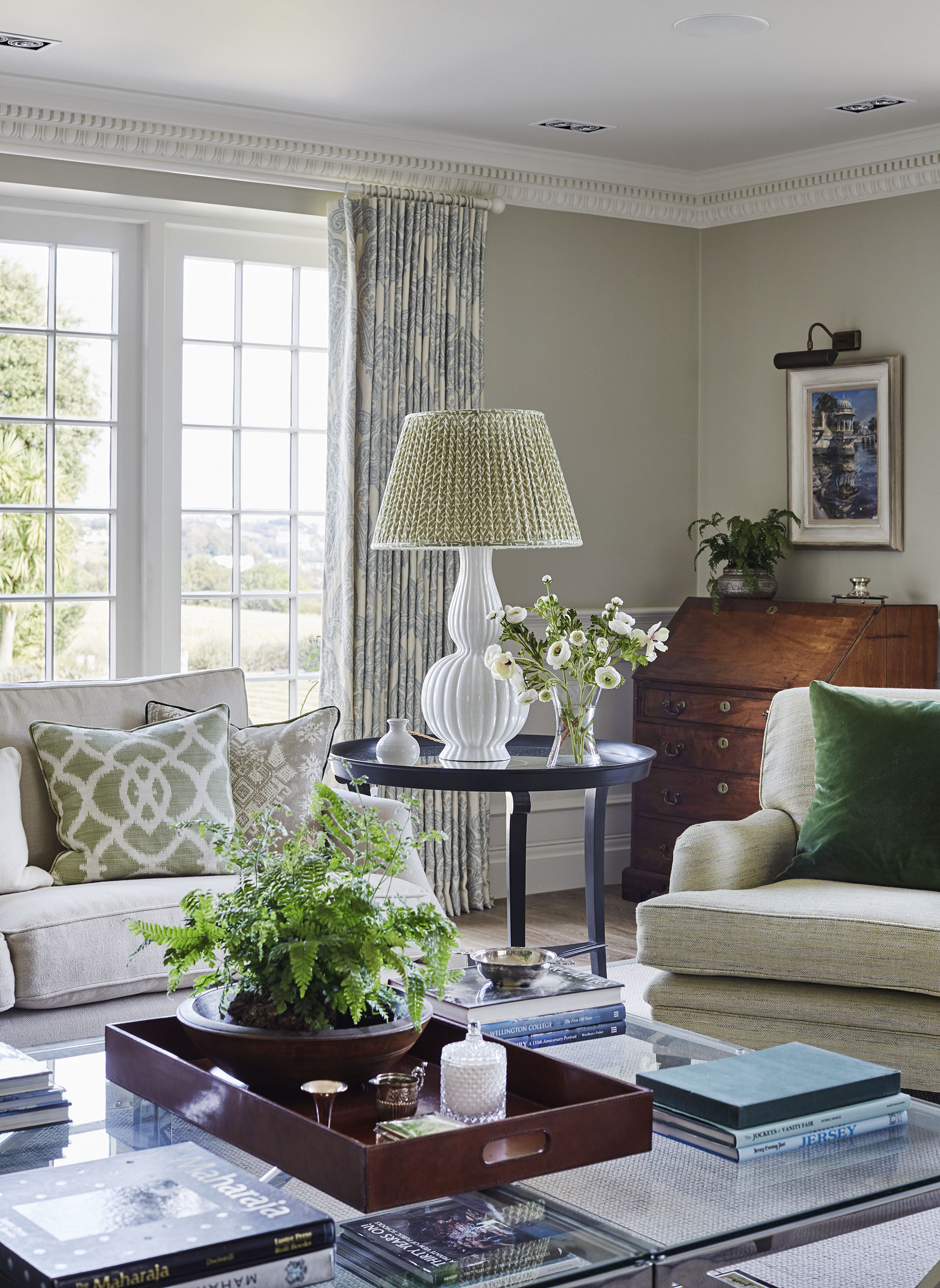 Sims Hilditch Interior Design Jersey Family Home Sitting Room Lamp