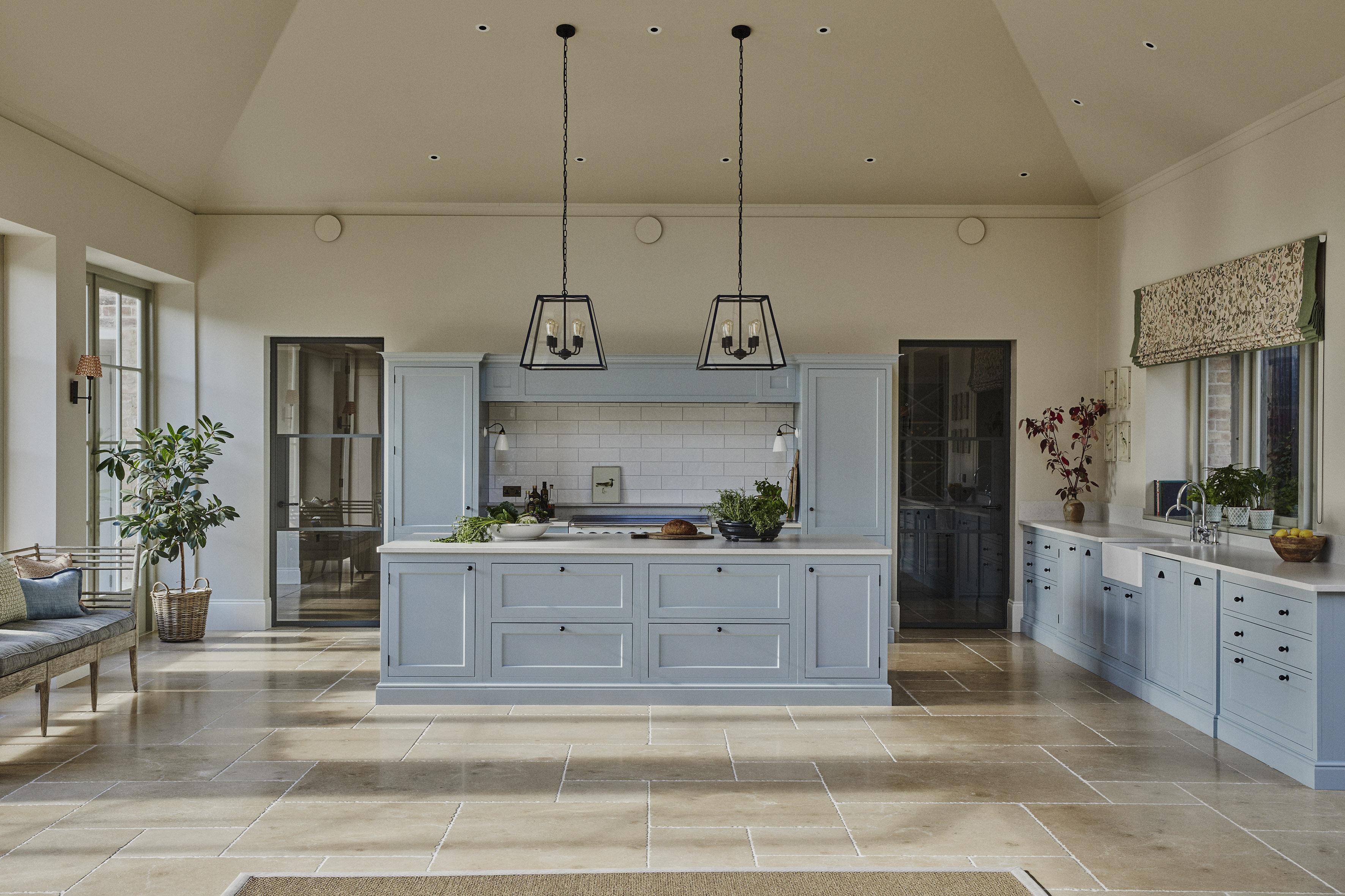 Sims Hilditch Interior Design Hertfordshire Country House Kitchen Island Pendant Lights