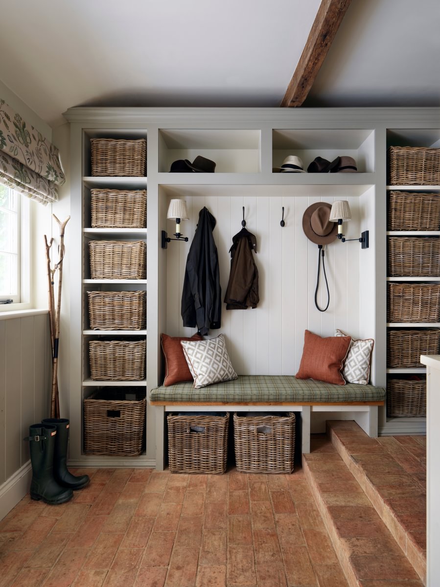 Sims Hilditch Interior Design Surrey Lake House Boot Room