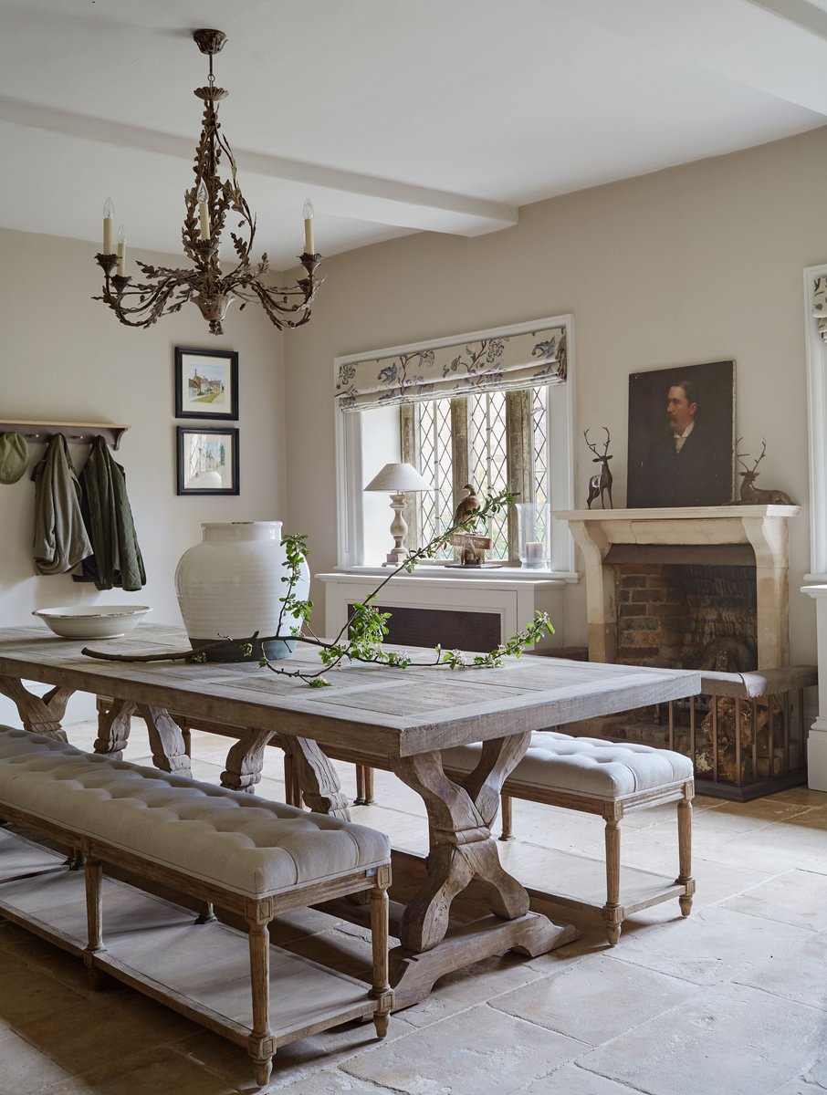 Sims Hilditch Interior Design 16th Century Manor Table and Chairs